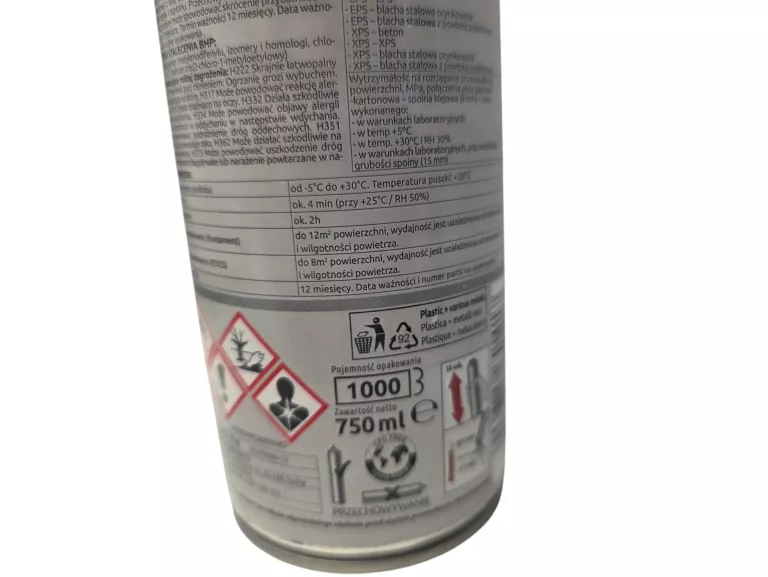 KLEJ DO STYROPIANU RAWLPLUG 750ML (WAŻNE DO 02,09,2026R.)