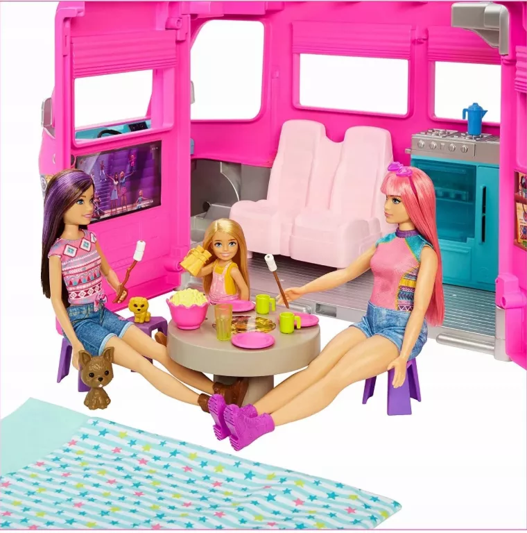 LALKA BARBIE KAMPER MARZEŃ WIELKIE AUTO LALEK