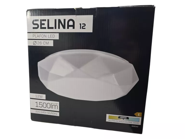 PLAFON LED OKRĄGŁY O26CM 12W B.NEUTRALNY 4000K 1500LM SELINA IP44