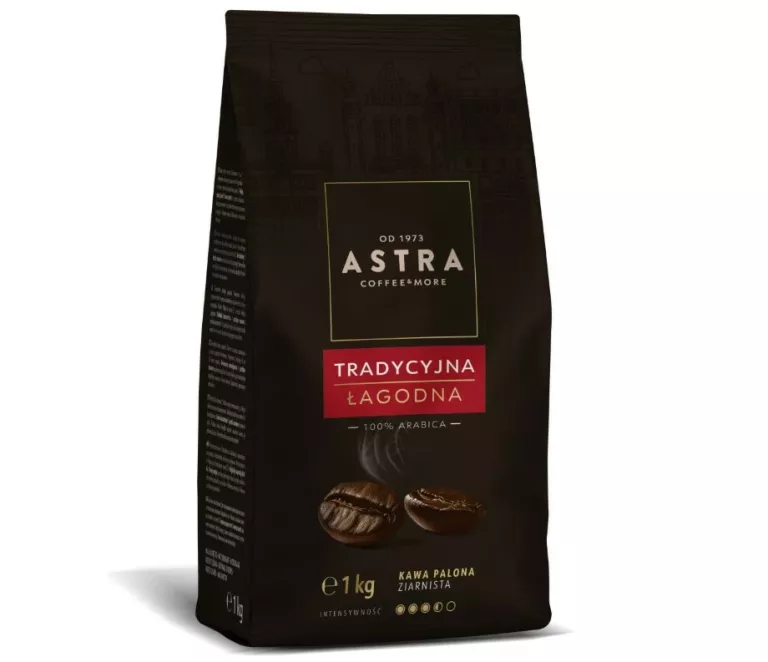 KAWA ZIARNISTA ARABICA ASTRA ŁAGODNA TRADYCYJNA 1000 G 5900127000905