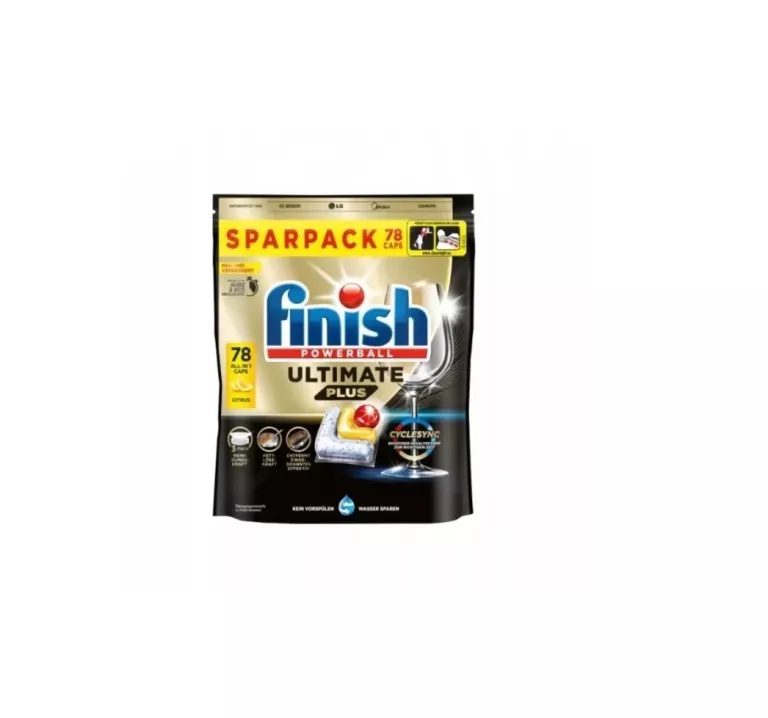 FINISH POWERBALL ULTIMATE PLUS CITRUS MYCIE+POŁYSK KAPSUŁKI DO ZMYWARKI 78