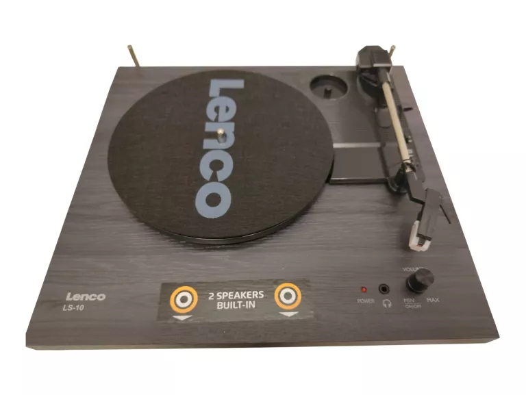 GRAMOFON LENCO LS-10 CZARNY SZARY VINYL RETRO TURNTABLE