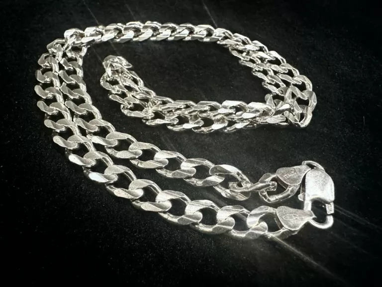 SREBRNY ŁAŃCUSZEK PANCERKA 925 44,10G –MĘSKI, KLASYCZNY SPLOT, SOLIDNY 30C