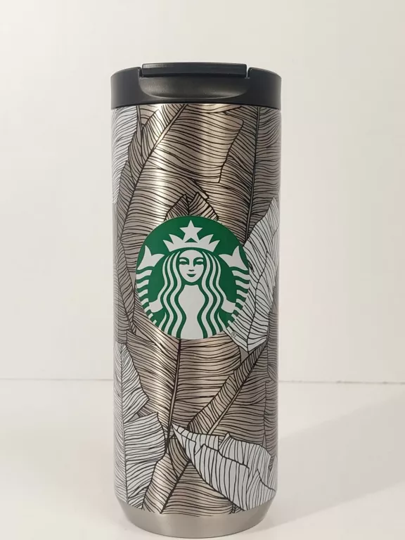 KUBEK TERMICZNY STARBUCKS SREBRNY LIŚCIE IDEAŁ
