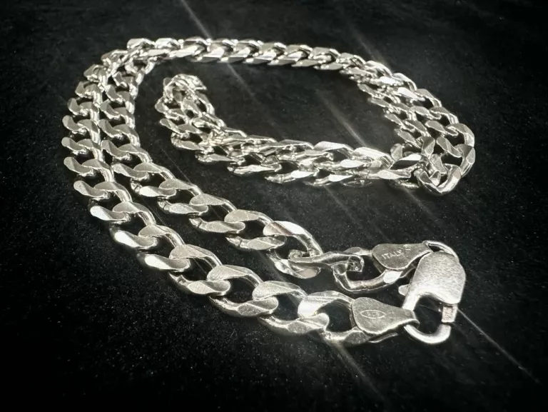 SREBRNY ŁAŃCUSZEK PANCERKA 925 44,10G –MĘSKI, KLASYCZNY SPLOT, SOLIDNY 30C