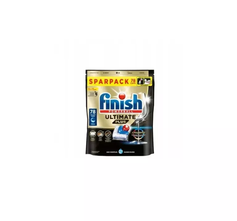 FINISH POWERBALL ULTIMATE PLUS CITRUS MYCIE+POŁYSK KAPSUŁKI DO ZMYWARKI 78
