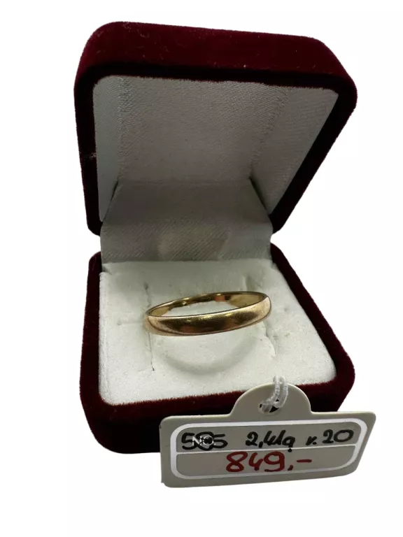 ZŁOTA OBRĄCZKA PR. 585 WAGA: 2,41G ROZMIAR: 20