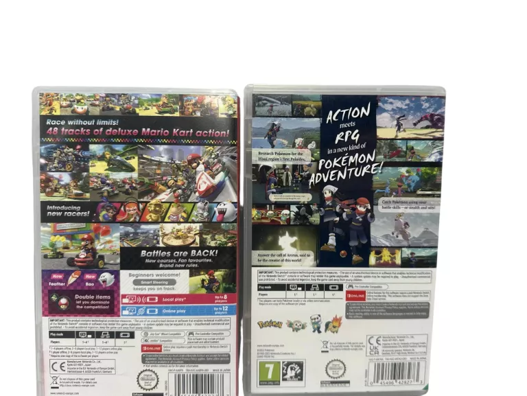 2X GRA NINTENDO SWITCH POKEMON LEGENDS ARCEUS + MARIO KART DELUXE 8 SOLO