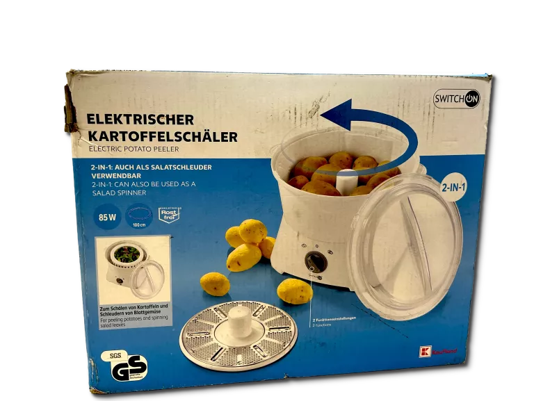 ELEKTRYCZNA OBIERACZKA DO ZIEMNIAKÓW Z WIRÓWKĄ DO SAŁATY SWITCH ON