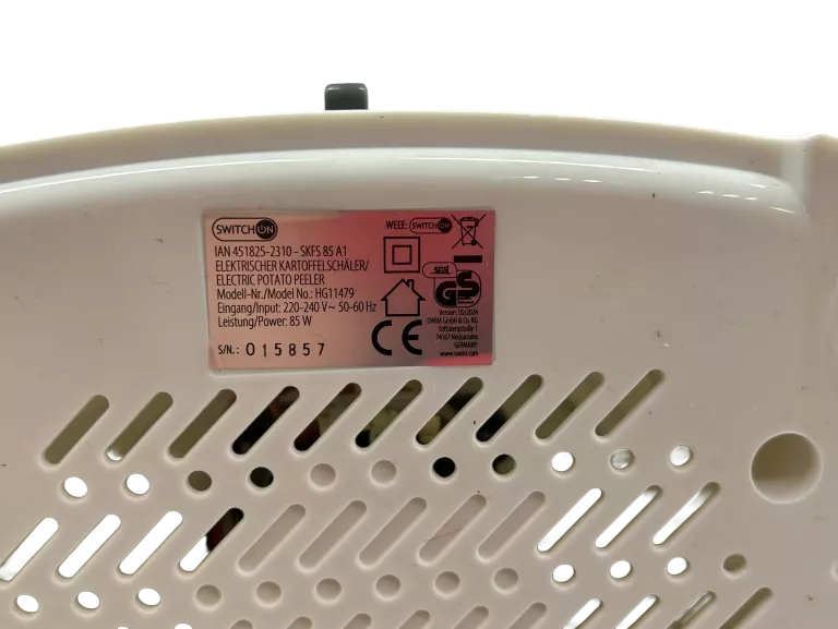 ELEKTRYCZNA OBIERACZKA DO ZIEMNIAKÓW Z WIRÓWKĄ DO SAŁATY SWITCH ON
