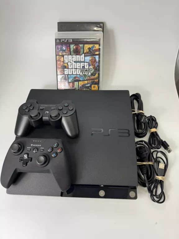 KONSOLA PS3 CECH-2004B 250GB + 2 PADY + 3 GRY