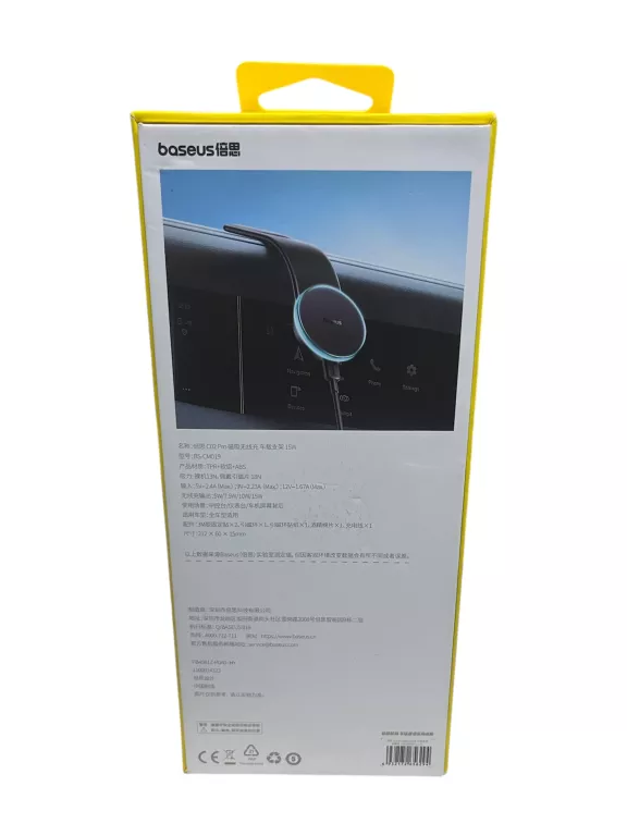UCHWYT BASEUS UCHWYT SAMOCHODOWY Z ŁADOWARKĄ C02 PRO SERIES