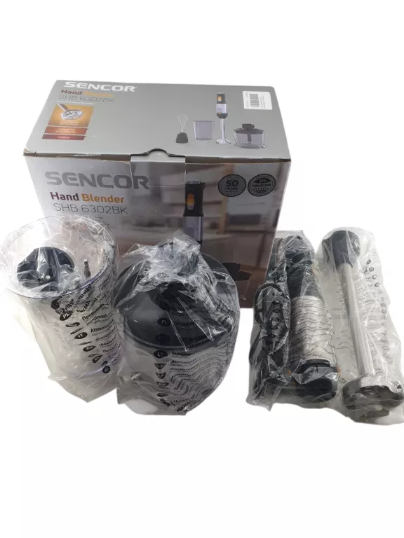 MIKSER RĘCZNY ROZDRABNIACZ SIEKACZ SPIENIACZ 5W1 SENCOR 1200 W CZARNY