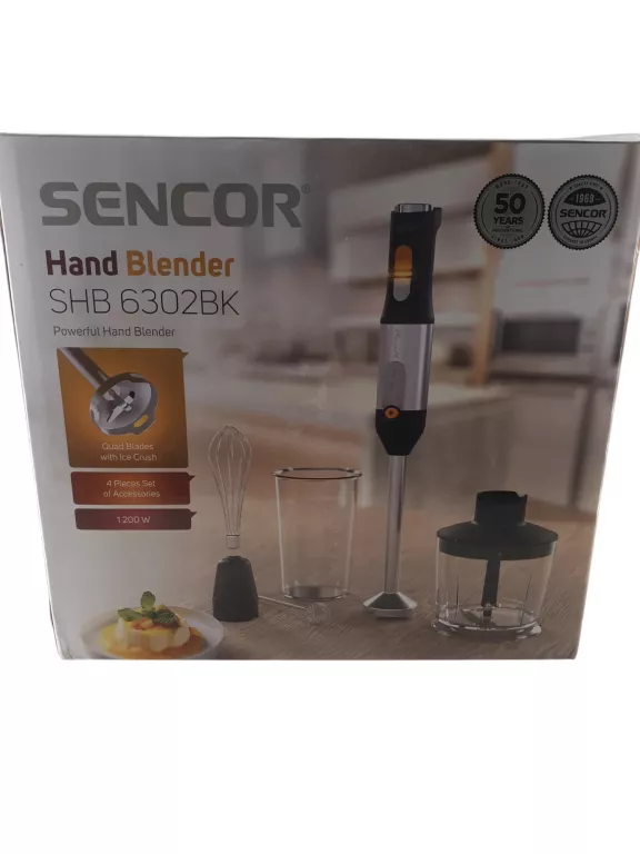 MIKSER RĘCZNY ROZDRABNIACZ SIEKACZ SPIENIACZ 5W1 SENCOR 1200 W CZARNY