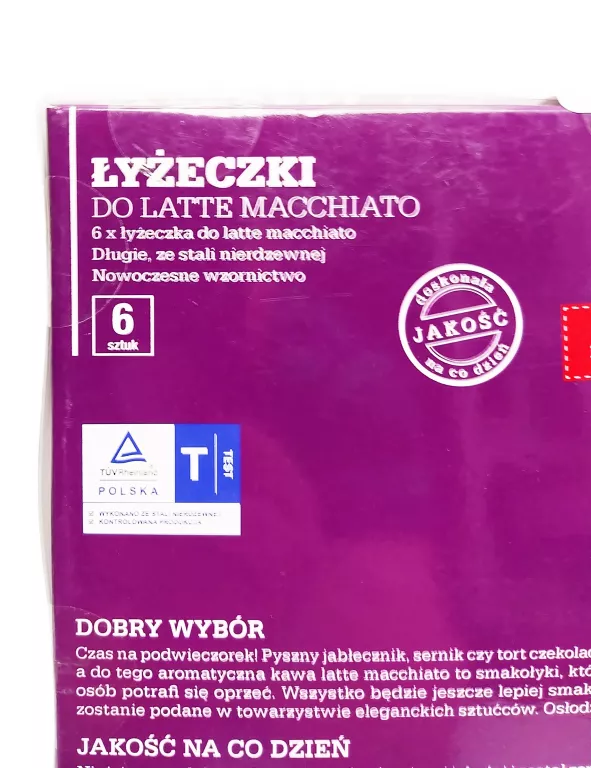 ŁYŻECZKI DO LATTE MACCHIATO 6SZT