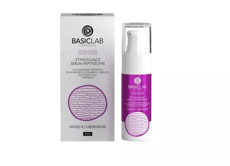 BASICLAB STYMULUJĄCE SERUM PEPTYDOWE 25% NA NOC 30ML MIKROIGŁY