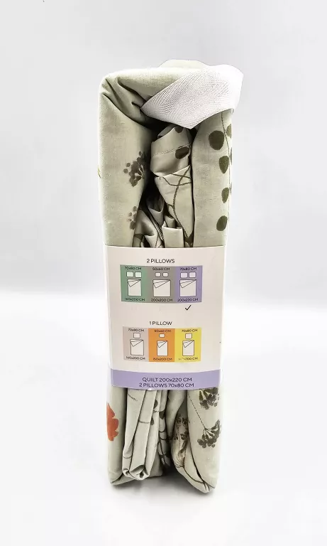 KOMPLET POŚCIELI SINSAY HOME / 2X70X80 CM / 200 X 220 CM / KWIATY POLNE