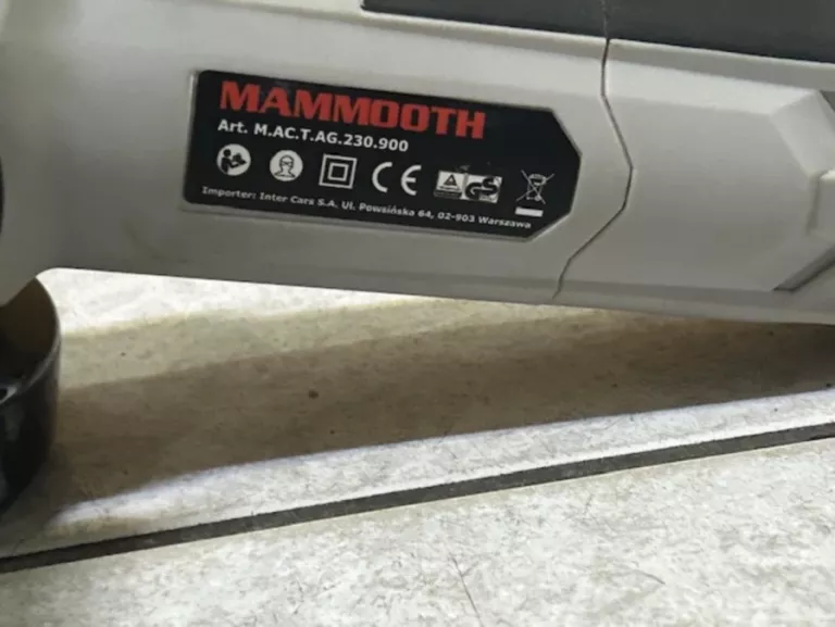 SZLIFIERKA KĄTOWA MAMMOOTH M.AC.T.AG.230.900