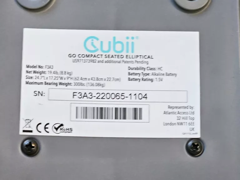 MASZYNA DO ĆWICZEŃ POD BIURKIEM CUBII GO F2A3