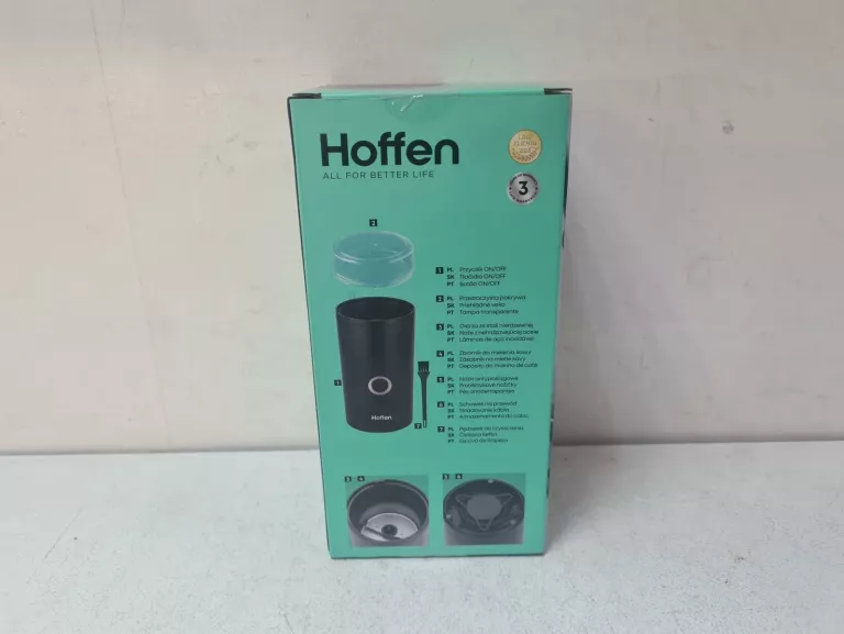 HOFFEN MŁYNEK ELEKTRYCZNY DO KAWY CZARNY