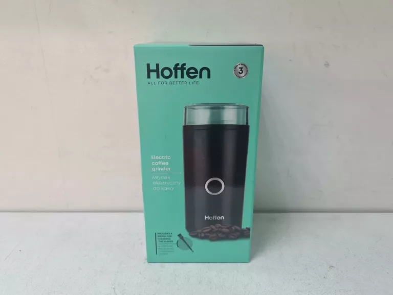 HOFFEN MŁYNEK ELEKTRYCZNY DO KAWY CZARNY