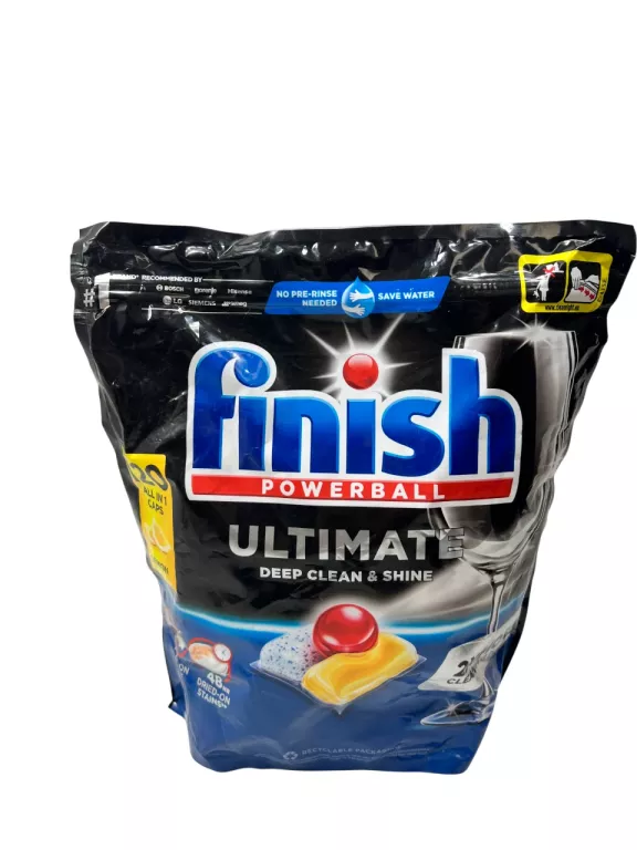KAPSUŁKI DO ZMYWARKI FINISH POWERBALL ULTIMATE ALL IN 1 LEMON - 120 SZT.