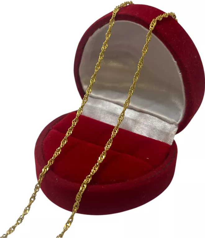 ŚLICZNY, ZŁOTY ŁAŃCUSZEK SINGAPUR, 1,2G/P.585/56CM