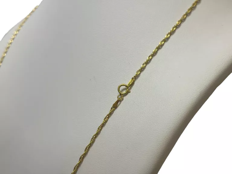 ŚLICZNY, ZŁOTY ŁAŃCUSZEK SINGAPUR, 1,2G/P.585/56CM