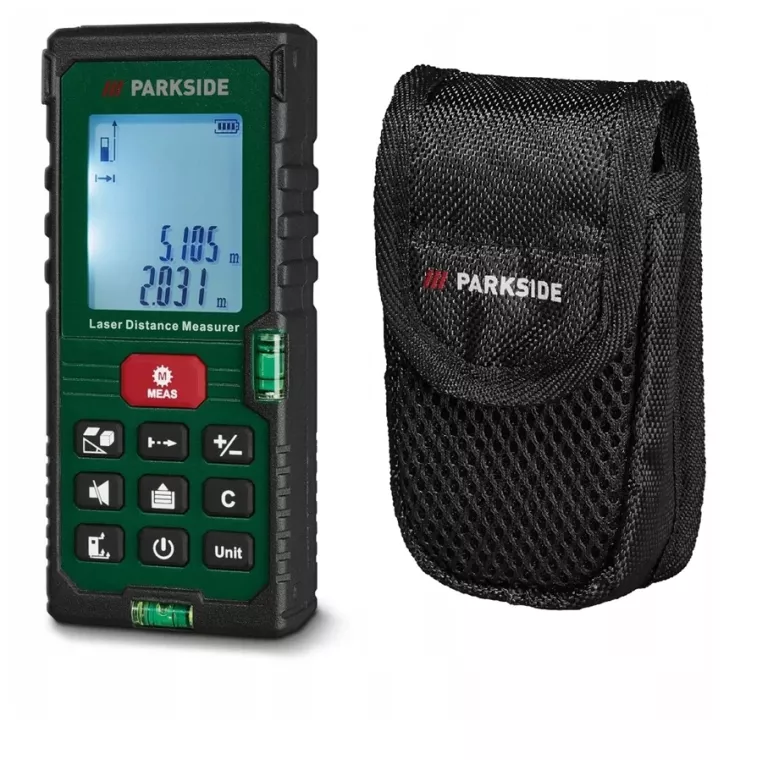 DALMIERZ LASEROWY POZIOMICA MIERNIK LCD LASEROWY PARKSIDE PLEM 50 D5 31-60