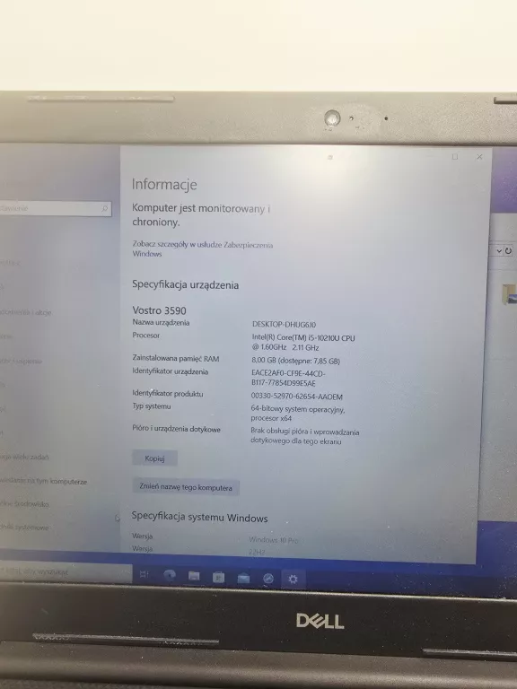 LAPTOP DELL VOSTRO 15 3000 I5/8 GB RAM/ 256 GB SSD