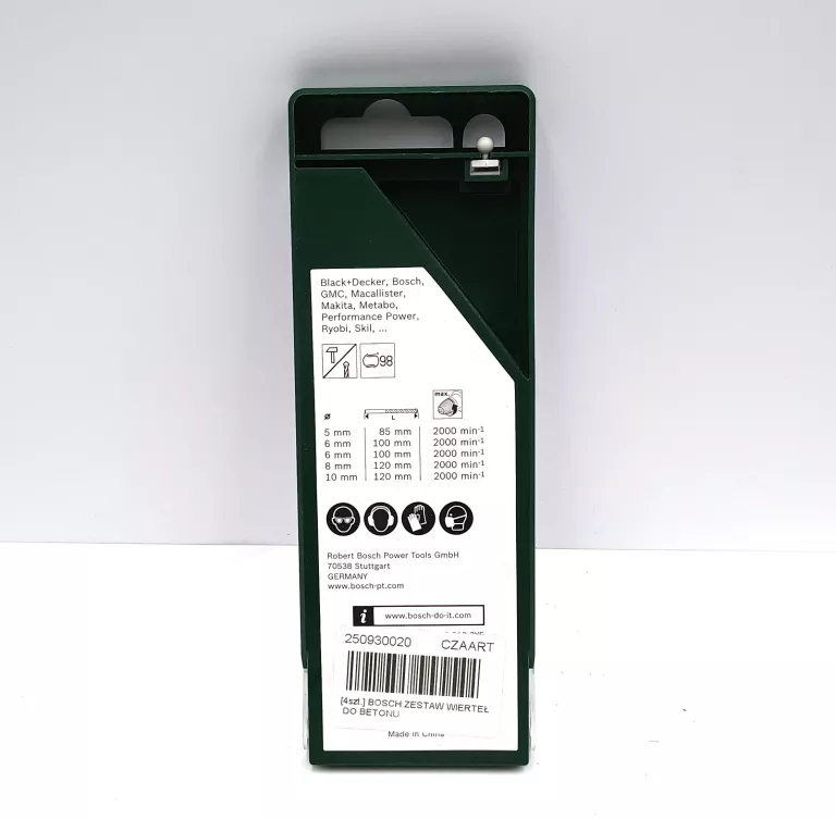 BOSCH ZESTAW WIERTEŁ DO BETONU