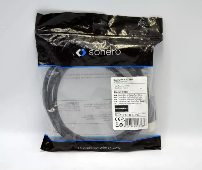 SONERO X-PDC010-018 KABEL DISPLAYPORT 1,8 M CZARNY