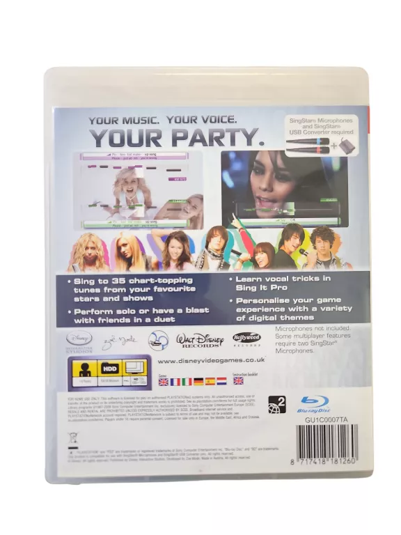 GRA DISNEY SING IT PS3