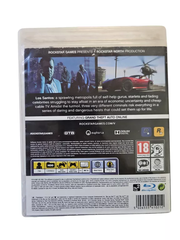 GRA GRAND THEFT AUTO V GTA 5 PS3