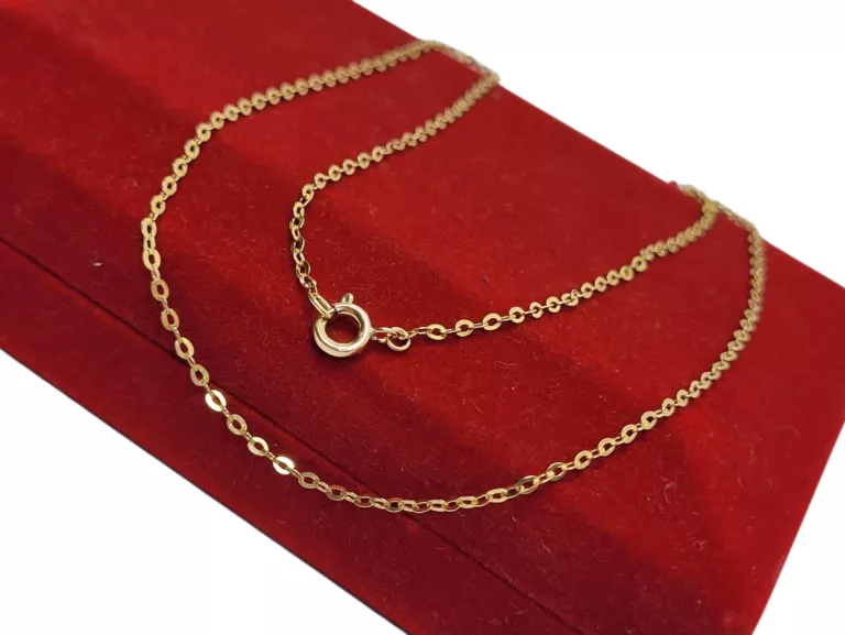 PRZEŚLICZNY ZŁOTY ŁANCUSZEK 1,55 G PRÓBA 375 DŁUGOŚĆ 42 CM