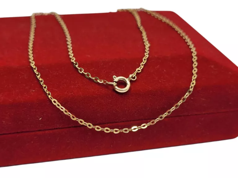 PRZEŚLICZNY ZŁOTY ŁANCUSZEK 1,55 G PRÓBA 375 DŁUGOŚĆ 42 CM