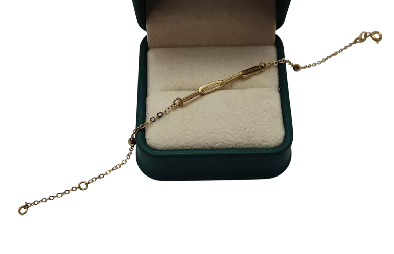 PIĘKNA ZŁOTA BRANSOLETKA 1,35 G / 585 / 18 CM