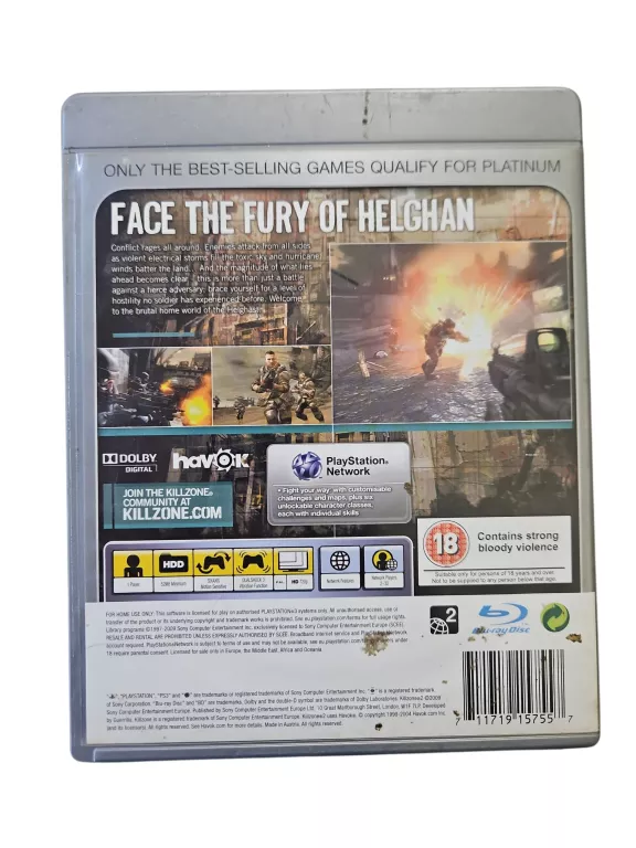 GRA KILLZONE 2 PLATINUM PS3
