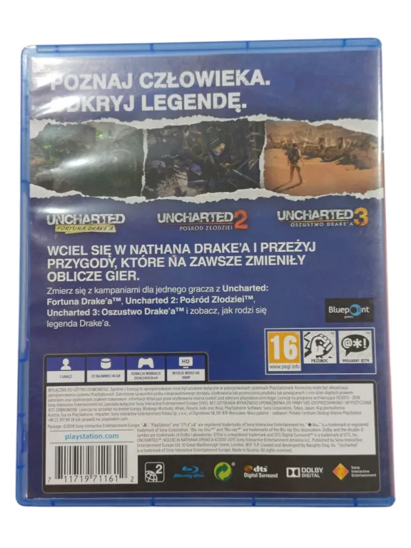 GRA UNCHARED KOLEKCJA NATHANA DRAKE'A PS4