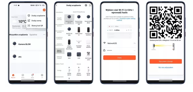 KAMERA WIFI WEWNĘTRZNA OBROTOWA ŻARÓWKA GWINT E27 IP 3MP TUYA MONITORING