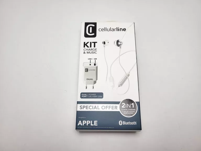 ŁADOWARKA SIECIOWA CELLULARLINE PD 20W BIAŁY + SŁUCHAWKI BLUETOOTH