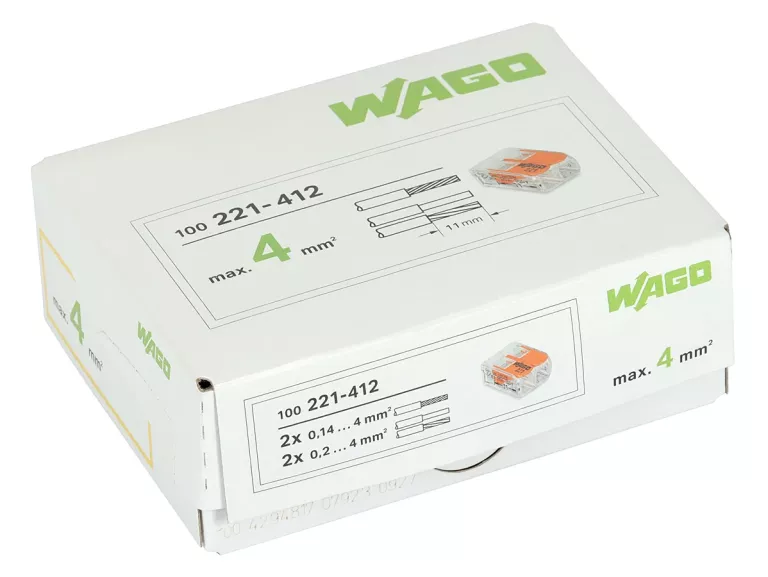 ZŁĄCZKI DO KABLI WAGO 221-412