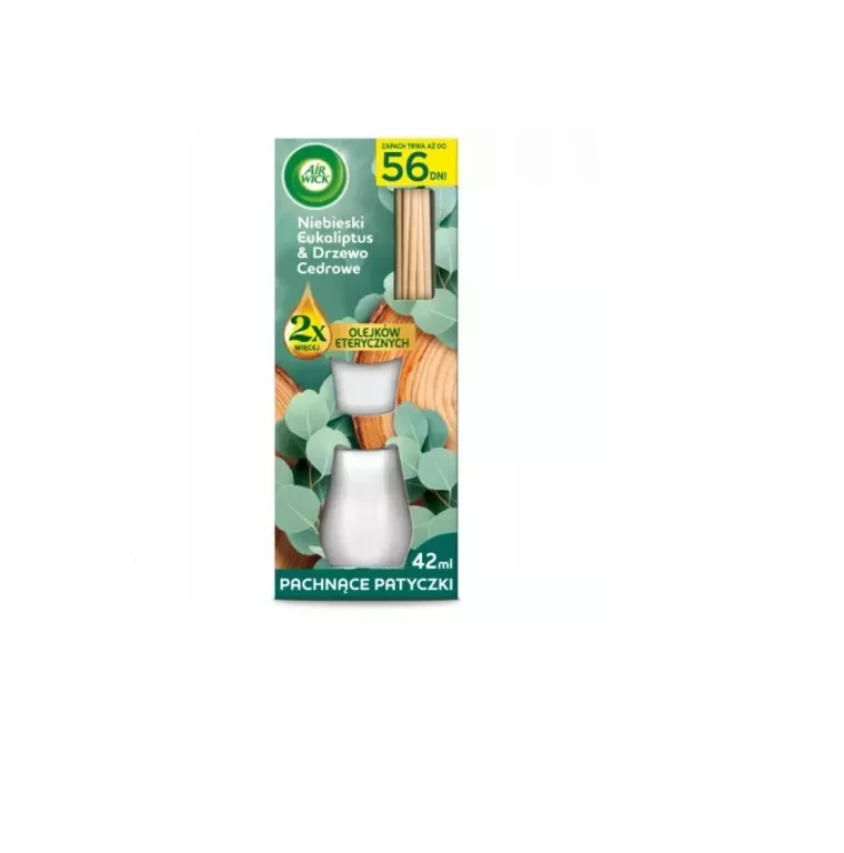 AIR WICK PATYCZKI ZAPACHOWE NIEBIESKI EUKALIPTUS & DRZEWO CEDROWE 42ML