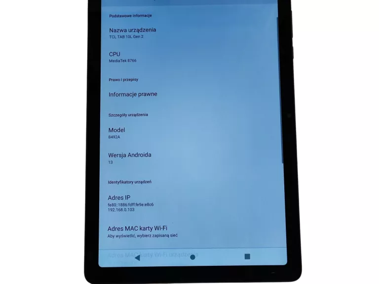 TABLET 10.1" TCL TAB 10L GEN 2 32GB/3GB GWAR Z 08.2025