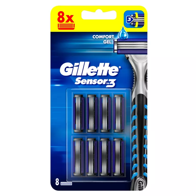 GILLETTE BLUE 3 SENSOR WKŁADY OSTRZA 8 SZT