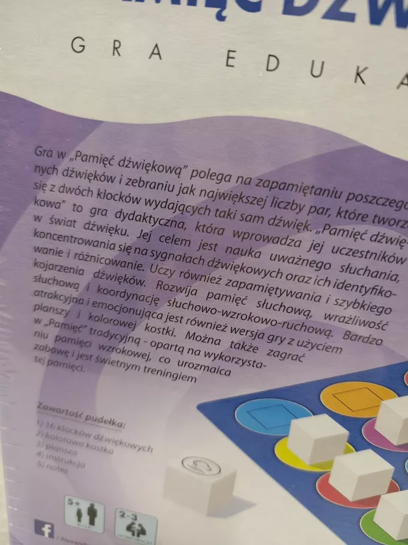 GRA EDUKACYJNA PAMIĘĆ DŹWIĘKOWA SOWA MĄDRA GŁOWA