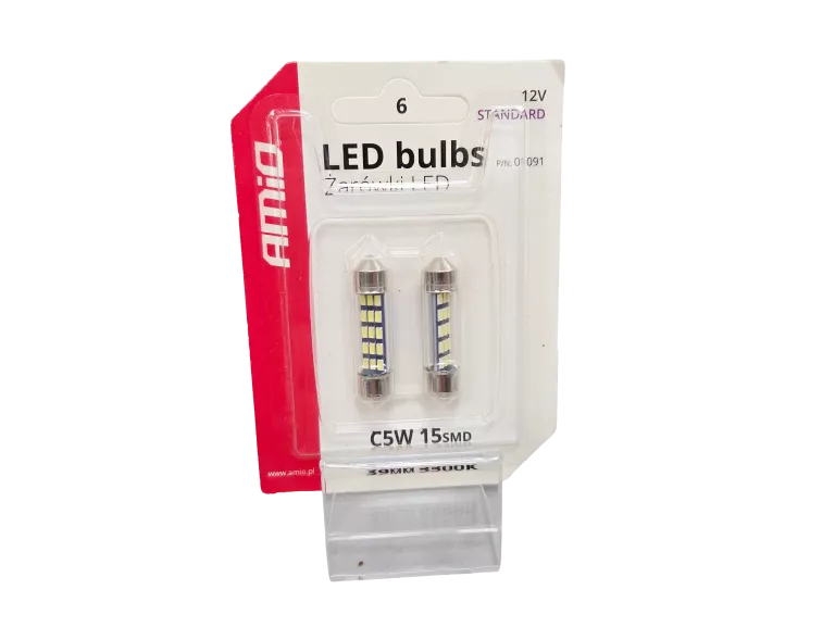 ŻARÓWKI LED AMIO C5W 15SMD