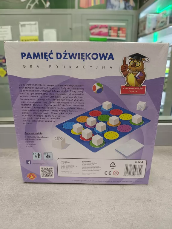 GRA EDUKACYJNA PAMIĘĆ DŹWIĘKOWA SOWA MĄDRA GŁOWA