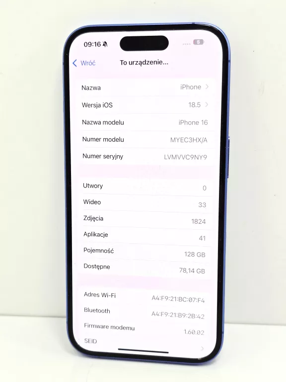 TELEFON IPHONE 16