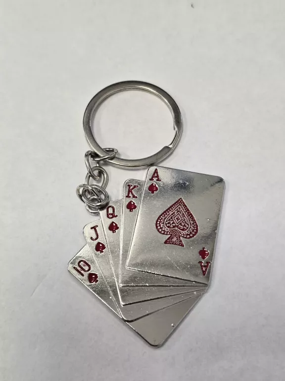 BRELOK DO KLUCZY POKER CZERWONY